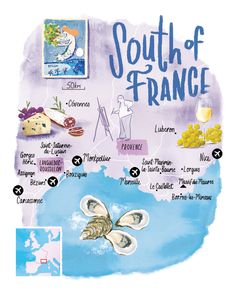 a map showing the locations of different things in france