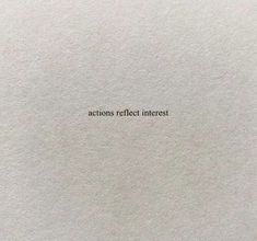 the words actions reflect interest on white paper