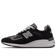 New Balance 990v2 Made in USA 'Black Grey' M990BL2 (SNKR/Retro/Unisex/Low Top/Made In Usa) Black New Balance Sneakers For Running Errands, Classic Black Sneakers For Running Errands, Classic Black Sneakers For Casual Use, Black New Balance Running Shoes, Stylish Sneakers, Black Grey, Low Top, Perfect Pair, New Balance