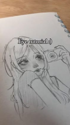 a drawing of a girl holding a camera with the words iye tutor above it