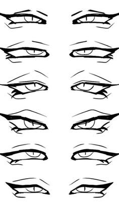 the different types of eyes drawn by hand