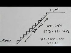 a drawing of a stair case with numbers on the bottom and one line at the top