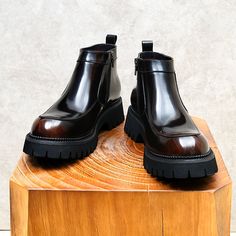 Step up your style game with these elegant leather Round toe Slip On Chelsea ankle boots. Crafted with genuine leather shaft and first layer cowskin upper, these boots exude sophistication and quality. The slip-on design and rubber outsole provide comfort and ease of wear, making them perfect for any dressy occasion. Elevate your wardrobe with these timeless ankle boots today! Boots Luxury, Square Toe Boots, Chelsea Ankle Boots, Casual Everyday, Travel Backpack, Step Up, Boots Men, Travel Bags, Black Men