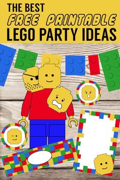 the best lego party ideas for kids and grown - ups, including free printables