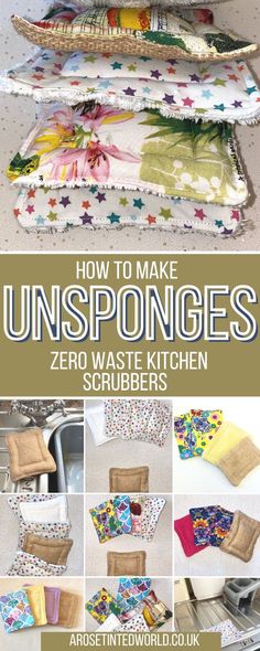 how to make unspongges zero waste kitchen scrubbers by arousintteworld co uk