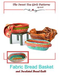 Fabric Bread Basket With Bread Quilt Coiled Rope Basket, Coiled Rope, Sewing Basket, Coiled Baskets, Basket Pattern, Jelly Rolls, Round Basket, Sewing Baskets, Rope Basket