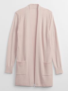 Long Open-Front Cardigan | Gap Factory Open Front Cardigan, Cotton Knit, Front Open, Stitch Fix, Women's Blazer, Gap, Long Sleeves, Blazer, Long Sleeve