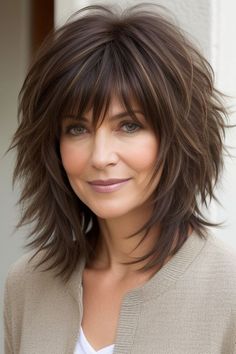 Asymmetrical Shag Haircut, Medium Shaggy Hairstyles, Modern Shag Haircut, Best Hairstyles For Women, Medium Shag Haircuts, Shaggy Short Hair, Shaggy Haircuts