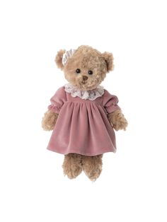 Handcrafted Teddy Bear Pink Dress Weston Table Pink Bear, Teddy Bear Dress, Dress For Teddy Bear, Pink Teddy Bear Aesthetic, Teddy Bear Pink, Teddy Bear Pink Dress, Pink Teddy Bear Keychain, Baby Teddy Bear, Teddy Bear Girl