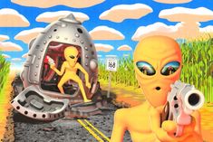 Fundraising Poster, Aliens And Ufos, Silly Images, Sacred Art, Vinyl Art, Surreal Art, Album Art, Dark Fantasy Art, Box Art