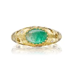 18K Yellow Gold,Muzo Ombre OvalEmerald,Diamonds Unique Yellow Gold Oval Emerald Ring, Unique Oval Emerald Ring In Yellow Gold, Oval Yellow Gold Emerald Ring With Multi-stone, Oval Yellow Gold Emerald Ring With Multiple Stones, Unique Oval Emerald Ring In 14k Gold, Oval Emerald Ring In 14k Gold, Unique Yellow Gold Oval Dome Ring, Unique Oval Dome Ring In Yellow Gold, Unique Oval Emerald Ring