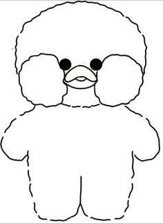 a black and white drawing of a teddy bear with glasses on it's face