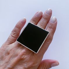 Minimalist style black onyx square ring, onyx gemstone, 925 sterling silver  Square stone size 1.2 x 1.2 inch. Or 1.6 x 1.6 inches Finger size is optional The product will be sent within a box with a gift bag Sending me requests and suggestions, please feel free to convo For other inquiries, please visit the shop policies Thank you for visiting our shop http://www.etsy.com/shop/SevimsDesign https://www.facebook.com/seherd 2024 Style, Square Ring, Square Stone, Black Onyx Ring, Onyx Gemstone, Square Rings, Unisex Ring, Onyx Ring, Gift For Wife