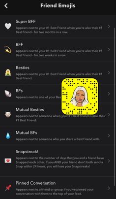 an iphone screen showing the app's settings for friends and their favorite emojts