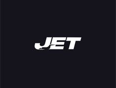 the jet logo is shown on a black background