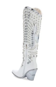 Outstretched wings lend glamour to this statuesque Western boot dazzled with sparkling rhinestones. Synthetic upper, lining and sole Imported Asian Owned/Founded Azalea Wang, Western Boots Women, Western Boot, Western Wear, Western Boots, Womens Boots, Size 7, Nordstrom, Sparkle