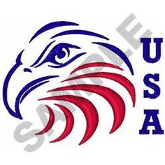 an eagle head with the word usa on it