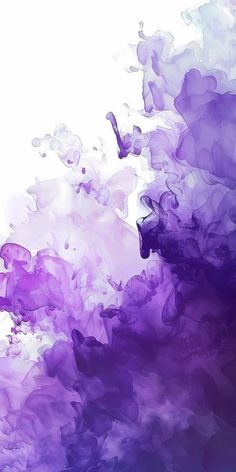 purple and white ink is being mixed in with each other to create an abstract painting