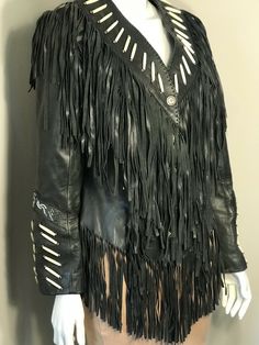 Find A. M. Bernardo Womens Size S Black Fringe Leather Motorcycle Jacket No Tags on eBay in the category Clothing, Shoes & Accessories>Women>Women's Clothing>Coats, Jackets & Vests. Leather Jacket For Fall Festival, Black Leather Jacket With Fringe For Winter, Black Western Leather Jacket, Edgy Fringed Winter Outerwear, Black Leather Jacket With Fringe, Fitted Leather Jacket With Fringe, Black Leather Fringe Jacket, Black Leather Outerwear With Fringe, Silver Motorcycle