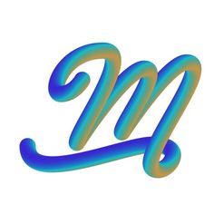 the letter m is made up of wavy lines