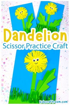 Dandelion Craft For Kids Garden Crafts For Kindergarten, April Crafts Kindergarten, Dandelion Preschool Craft, Flower Kindergarten Craft, Garden Crafts For Preschoolers, Spring Crafts For Kids Preschool Easy, Spring Summer Crafts, May Crafts For Kindergarten, Dandelion Craft For Kids