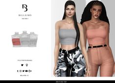 Sims 3 CC Sims 4 Cc Swimsuit, Sims 4 Urban Cc, Sims 4 Urban, Sign Language Chart, Sims4 Custom Content, Bandage Crop Top, Sims 4 Anime