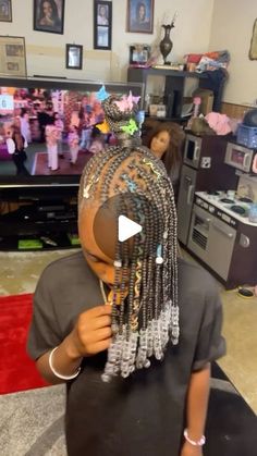 Braided Hairstyles Kids Black, Braided Ponytail Hairstyles Kids, Kids Chopsticks, Flower Braids, Tender Care, Braided Styles, Braided Bangs