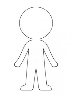 the outline of a person's head and body, with one hand on his hip