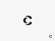 the letter c is shown in black and white