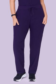 Stylish and comfy women's eggplant scrub cargo pants. Featuring 9 fashionable and functional pockets, soft & stretchy waistband, and moisture-wicking fabric. Great for nurses, doctors, or any other medical professionals. Mandala Scrubs has you covered for whatever life (or patients) throw at you. Pocket Cargo Pants, Women Cargos