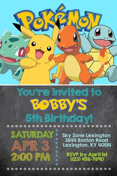 the pokemon birthday party is going on