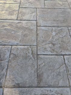 a close up view of a stone patio