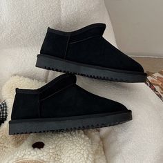 Women's Winter Flats Snow Boots - Short Plush, Keep Warm, Non-slip Ankle Boots - Flock Soft Office Shoes for Ladies - Beige,7.5 Comfortable Slip-on Winter Boots, Comfortable Closed Toe Winter Boots, Casual Closed Toe Winter Boots, Shoes For Ladies, Winter Flats, Office Shoes, Lady Grey, Black 7, Office Wear