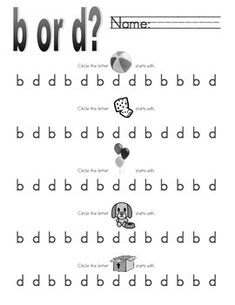 a printable worksheet for the letter b and d with pictures on it