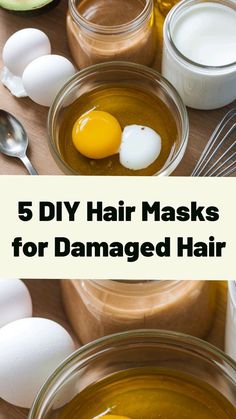 Natural Hair Treatments For Damaged Hair, Hair Mask For Glowing Hair, Hair Mask Recipe For Damaged Hair, Hair Hydrating Mask Diy, Prewash Hair Mask Diy, Strengthening Hair Mask, Hair Mask Diy Damaged, Home Hair Mask For Damaged Hair, Easy Homemade Hair Mask