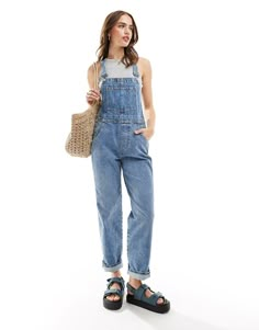 Jumpsuits & Rompers by ASOS DESIGN Co-ordinating made easy Classic overalls design Functional pockets Regular fit Dungry Outfits Women, Jean Jumpsuits For Women, Dungarees Outfit Aesthetic, Denim Dungarees Outfit, Fitted Overalls, Jean Overall Outfits, Overalls Design, Denim Overalls Outfit, Overalls Fall