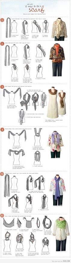 Scarves Mode Tips, How To Wear A Scarf, Scarf Tying, How To Wear Scarves, Mode Inspiration, Looks Style, Scarfs, Look Fashion, Passion For Fashion