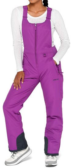 PRICES MAY VARY. 85 grams ThermaTech Insulation offers warmth in a lightweight, low bulk garment (keeps you warm at temperatures from -20° to +35°) Adjustable comfort suspenders for the perfect fit with elasticized side gussets for maximum motion 600 Denier Ballistic nylon reinforcement on ankle, scuff and hem guards to hold up against daily wear and tear Includes zippered hand warmer style pockets and convenient O-ring for keys/gloves/lift tickets Boot Gaiters with Grippers form a seamless inte Snowboard Bib, Ski Clothes, Boy Bib, Plus Size Winter, Amazon Best Sellers, Bib Overalls, Women Essentials, Sports Photography, Just Run