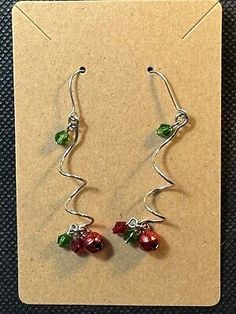 Christmas Beaded Mini Jingle Bell Dangle Pierced Earrings Red And Green  | eBay Mistletoe Earrings, Bell Earrings, Christmas Earrings Beaded, Christmas Earings, Christmas Earrings Handmade, Christmas Bead, Fashion Jewelry Earrings, Christmas Earrings, Christmas Jewelry