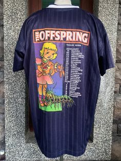 "Vintage 90s The Offspring Tour 1999 Rock Band Jersey Shirt item condition : pre owned (used ) Condition : please see picture Size in tag : L tag  :  measurement chest (Pit to pit ) 23\" Length 29 \" shipping : world wide Standard shipping : 14 - 30 days Express : 5-10 days I can do bundle/combined shipping add USD 5 shipping for each additional items" 90s Culture, Baggy Outfit Ideas, The Offspring, Culture Fashion, Hell Yeah, Mens T Shirts, Tour Shirt, Picture Size, Jersey Shirt