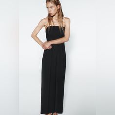 Nwt Zara Women’s Strapless Long Buttons Bloggers Fav Black Jumpsuit Size M Strapless Pantsuit For Night Out, Bandeau Strapless Jumpsuit For Spring Evening, Spring Evening Bandeau Strapless Jumpsuit, Spring Evening Strapless Bandeau Jumpsuit, Chic Strapless Bandeau Jumpsuit For Evening, Summer Evening Bandeau Strapless Jumpsuit, Summer Evening Strapless Bandeau Jumpsuit, Chic Evening Strapless Bandeau Jumpsuit, Elegant Bandeau Strapless Jumpsuit