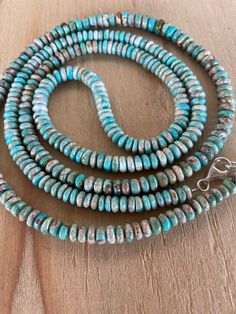 36in Turquoise Rondelle Necklace Turquoise Long Hand-strung Necklace, Turquoise Single Strand Round Necklace, Turquoise Single Strand Necklace, Single Strand Round Turquoise Necklace, Southwestern Single Strand Turquoise Necklace, Turquoise Rondelle Single Strand Necklaces, Turquoise Rondelle Single Strand Necklace, Single Strand Turquoise Chrysocolla Necklace, Artisan Turquoise Rondelle Jewelry