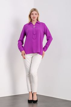 Elevate your wardrobe with our Relaxed Fit Long Sleeve Blouse in a soothing beige hue. This versatile blouse combines comfort with sophistication, featuring a collared neck and a stylish tie detail. The relaxed fit ensures ease of movement while maintaining a chic silhouette. The long sleeves add an extra touch of elegance, making it suitable for both casual and formal occasions. Embrace timeless style and effortless charm with this blouse that seamlessly pairs with various bottoms, offering a v Chic Solid Color Blouse With Collared Neckline, Chic Solid Blouse With Collared Neckline, Chic Blouse With Lapel Collar, Chic Business Casual Blouse With Collared Neckline, Chic Business Casual Blouse With Placket, Chic Workwear Blouse With Placket, Chic Blouse With Placket For Work, Business Casual Blouse With Collared Neckline, Business Casual Blouse With Collared Neckline And Placket