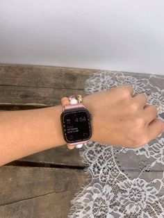 Watch bands! Super cute to dress up your Apple watch!This fits a 38/40mm band. Trendy Adjustable Watch Bands, Trendy Bracelet Strap Apple Watch Band, Adjustable Leather Apple Watch Band, Adjustable White Apple Watch Band, Trendy Adjustable Apple Watch Band, Trendy Adjustable Watch Band Accessories, Trendy Rose Gold Apple Watch Band, Trendy White Apple Watch Band With Bracelet Strap, Casual White Adjustable Apple Watch Band