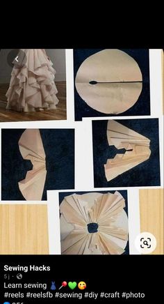 several pictures of different types of paper and scissors on a table with text that reads sewing hacks learn sewing