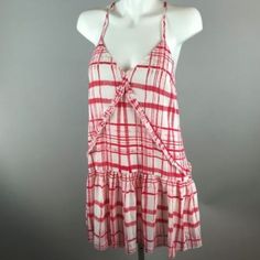 The Cutest Mini Dress With Just A Little Ruffle. Plaid Parachute Dress. Polyester. Machine Wash. Inside Lining. White V-neck Dress For Picnic, Vacation Sleeveless Plaid Mini Dress, White Cotton Mini Dress For Picnic, Plaid Sleeveless Mini Dress For Vacation, Red V-neck Cotton Mini Dress, White V-neck Picnic Dress, Plaid Mini Dress For Beach Summer, Summer Plaid Mini Dress For Beach, Summer Red Mini Dress For Picnic