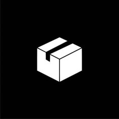 a black and white photo of a box on a black background with the word,'s logo