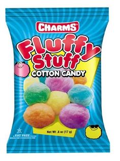 charms fluff stuff cotton candy, 12 ounce bag pack of 12 packs per case