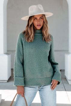 Falling For You Green Ribbed Sweater | Pre Order - Magnolia Boutique Sorority Rush Outfits, Rush Outfits, Fall Style Guide, Gameday Dress, Casual White Dress, Statement Accessories, Game Dresses, Cooler Weather, Basic Tops