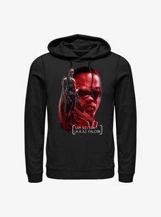 80% Cotton  20% PolyesterWash cold; dry lowImportedListed in men's sizes Marvel Fashion, Painting Hoodie, Falcon And The Winter Soldier, Hoodies Black, Doctor Strange Marvel, Marvel Hoodies, The Winter Soldier, The Falcon, Hero's Journey